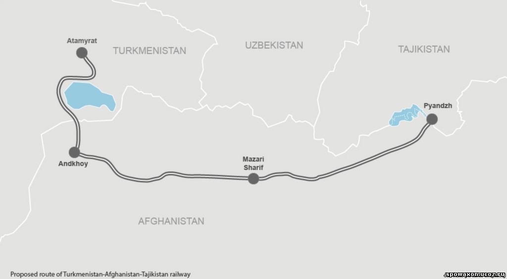 Туркменистан железная дорога карта